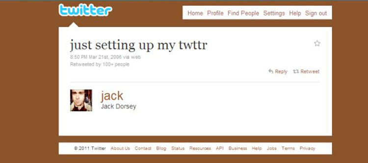 Twitter CEO's first tweet